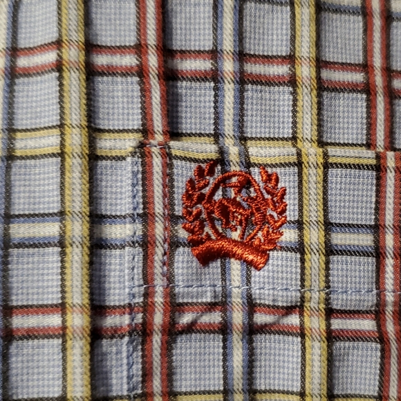 CINCH multi-colored plaid button-down long sleeve Western shirt SMALL - Picture 4 of 5